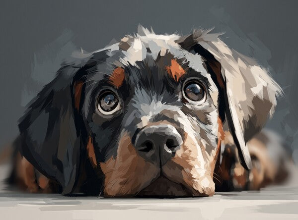 Dobermann pup -- Art Puzzle — 88 Pieces | SoulMemora