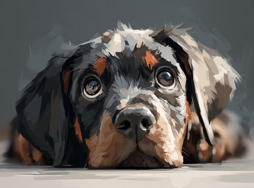 Dobermann pup -- Art Puzzle — 88 Pieces | SoulMemora