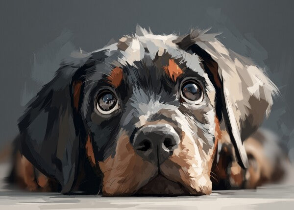 Dobermann pup -- Art Puzzle — 88 Pieces | SoulMemora