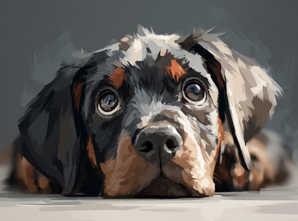 Dobermann pup -- Art Puzzle — 88 Pieces | SoulMemora